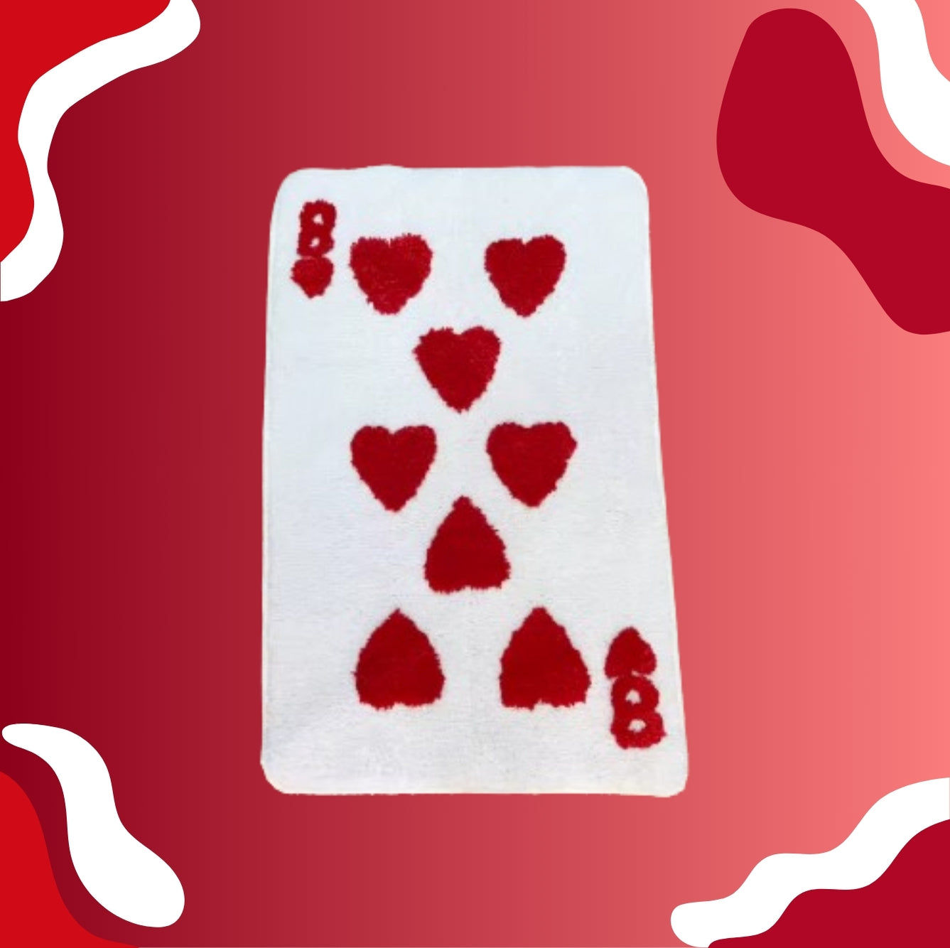 CARTE DE POKER 8 DE CŒUR