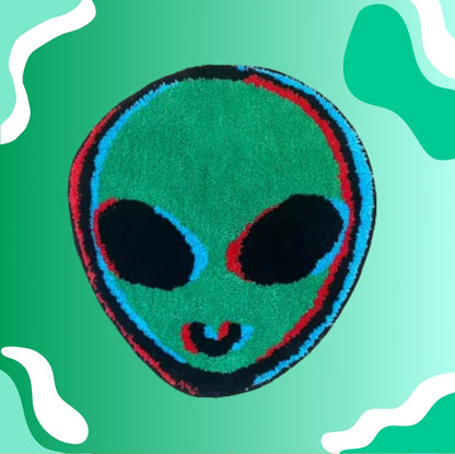 GREEN ALIEN RUG