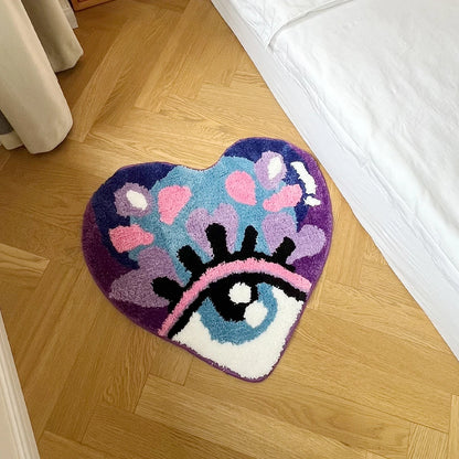 TAPIS POUR LES YEUX EN FORME DE COEUR VIOLET