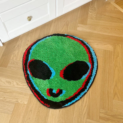 GREEN ALIEN RUG