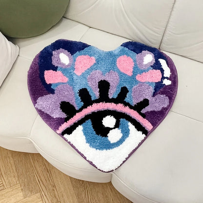 TAPIS POUR LES YEUX EN FORME DE COEUR VIOLET