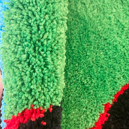 GREEN ALIEN RUG