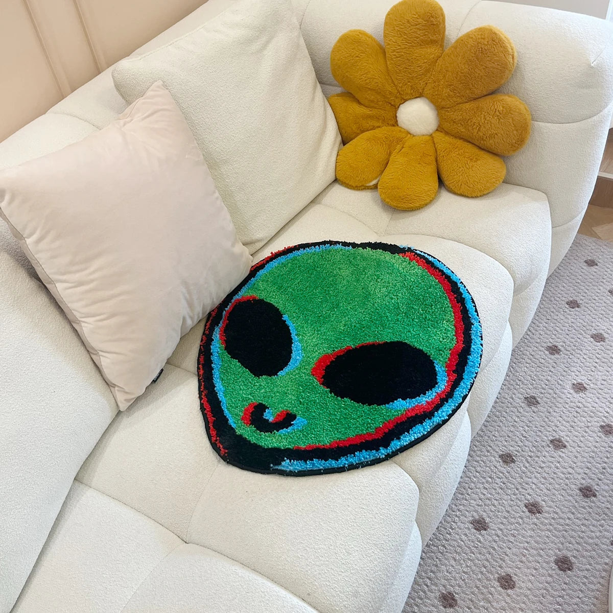 GREEN ALIEN RUG